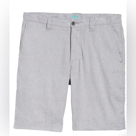 Tommy Bahama Linen Blend Shorts Chino Flat Front Gray Size 42 Mens - Picture 7 of 16